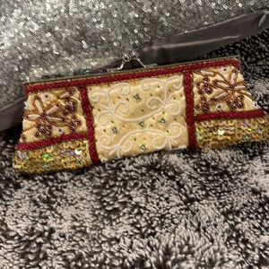 Handmade Beaded Clutch interchangeable handles.
